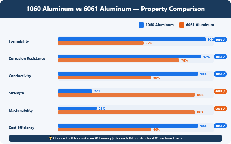 1060 Aluminum vs 6061