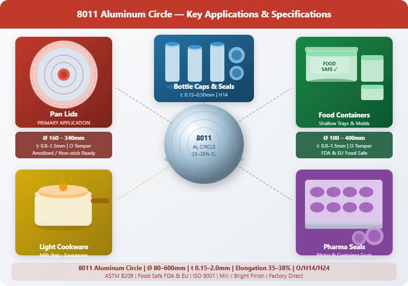 Application scenarios of 8011 aluminum discs
